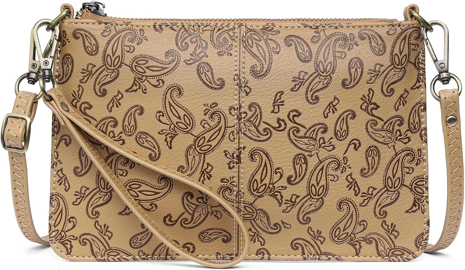 SENDEFN Leather Wristlet Clutch Small Women Crossbody Shoulder Bag Wallet Purses RIFD Card Slots
