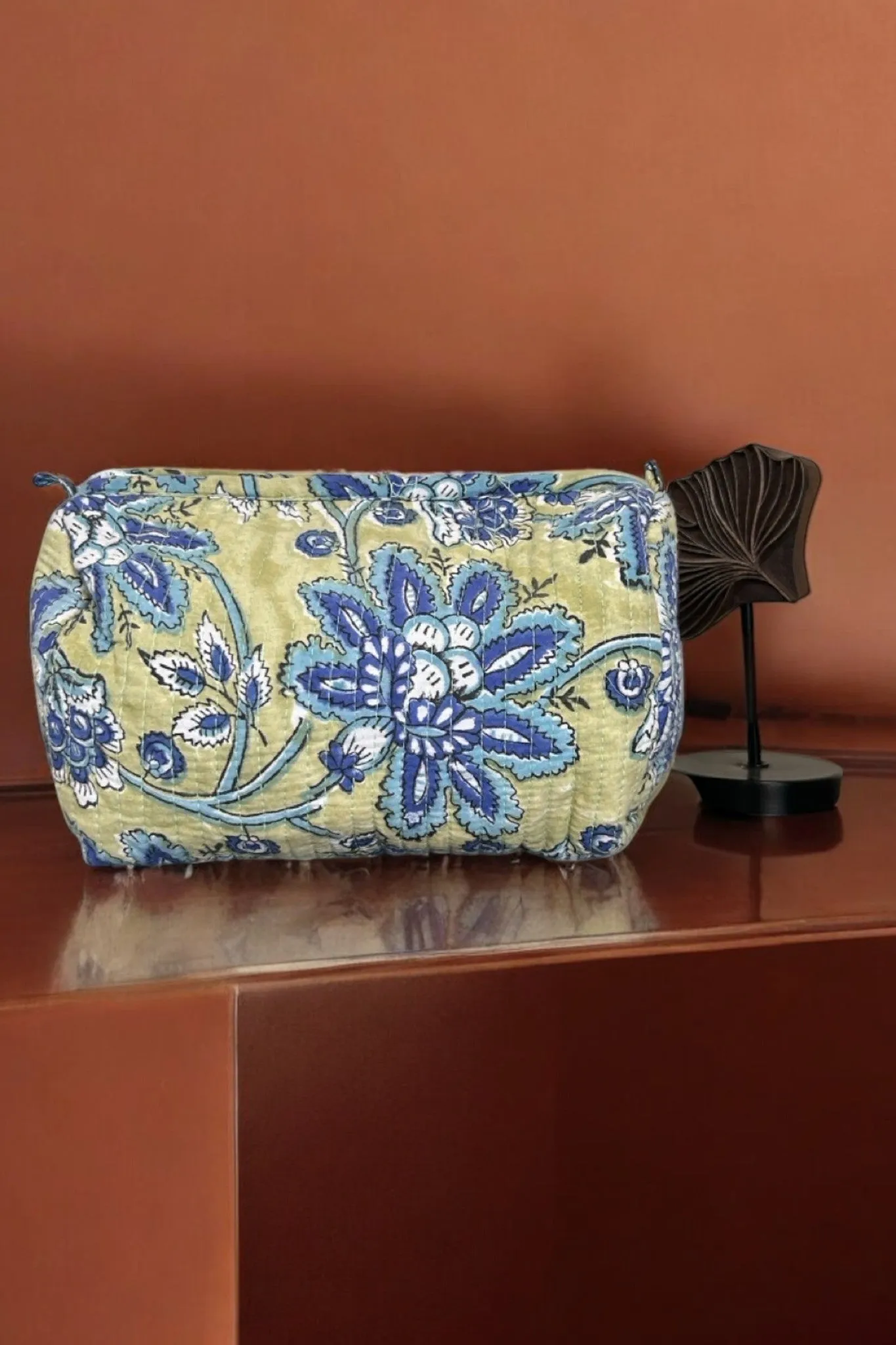 Set of 3 Travel Toiletry Pouches Green Hyacinth
