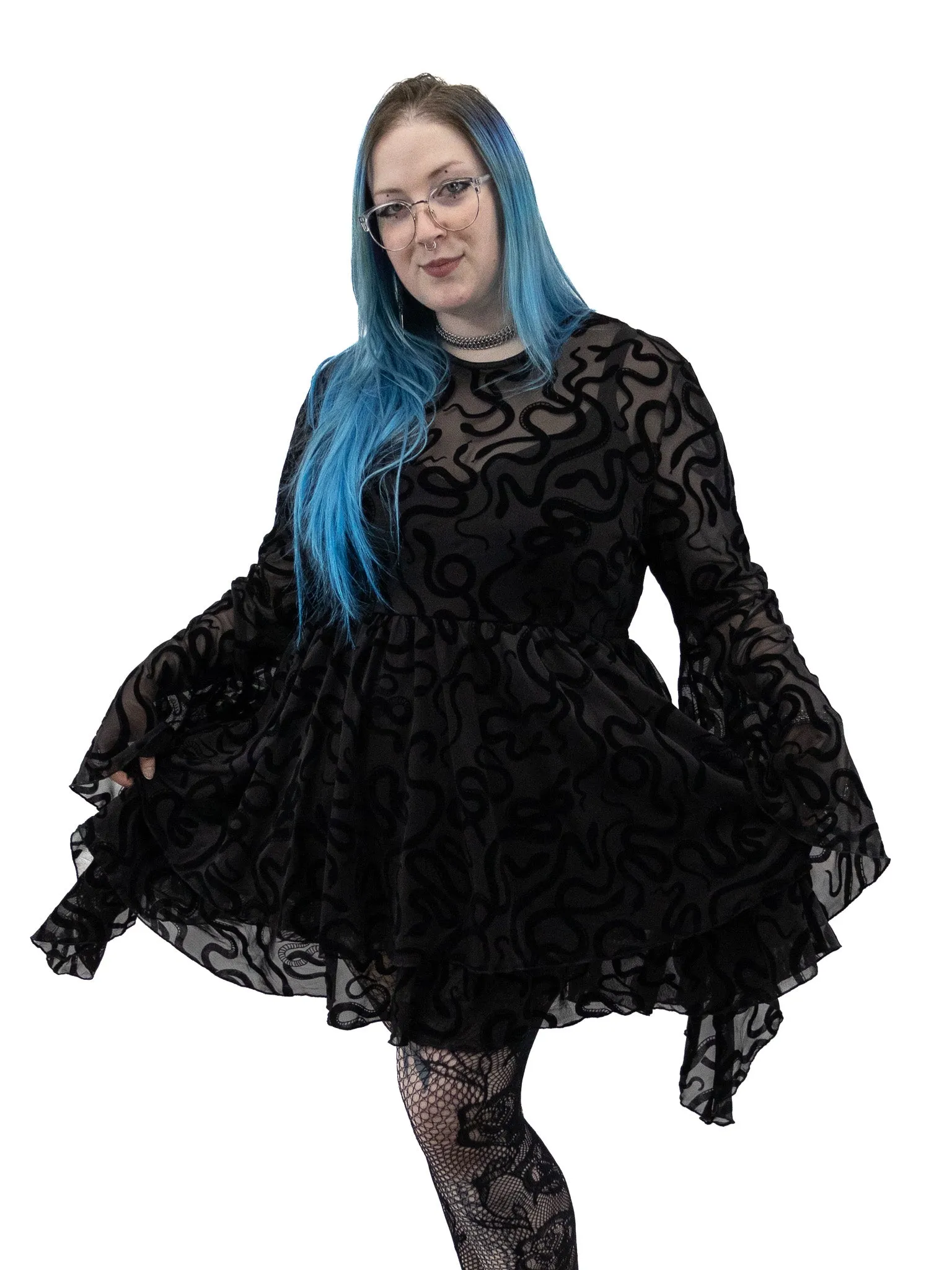 Severine Bell Sleeve Mini Dress