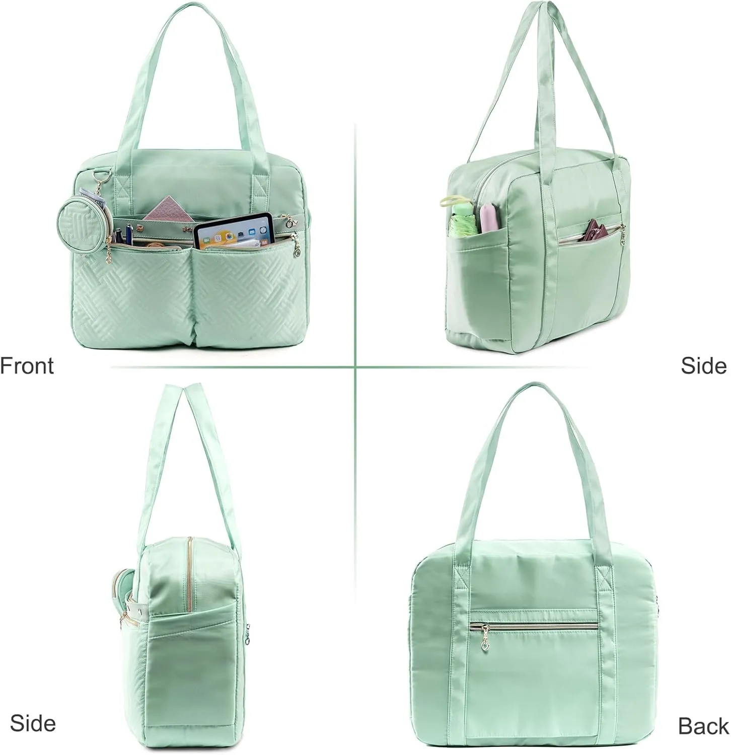 SFYBYHEART Teacher Tote Bags for Work Women, Large Teacher Bag with Laptop Compartment, Nursing Tote Bag, Utility Bag