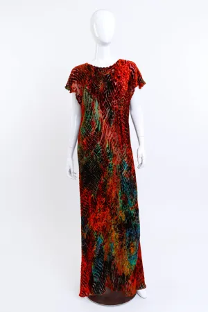 Shibori Velvet Burnout Maxi Dress