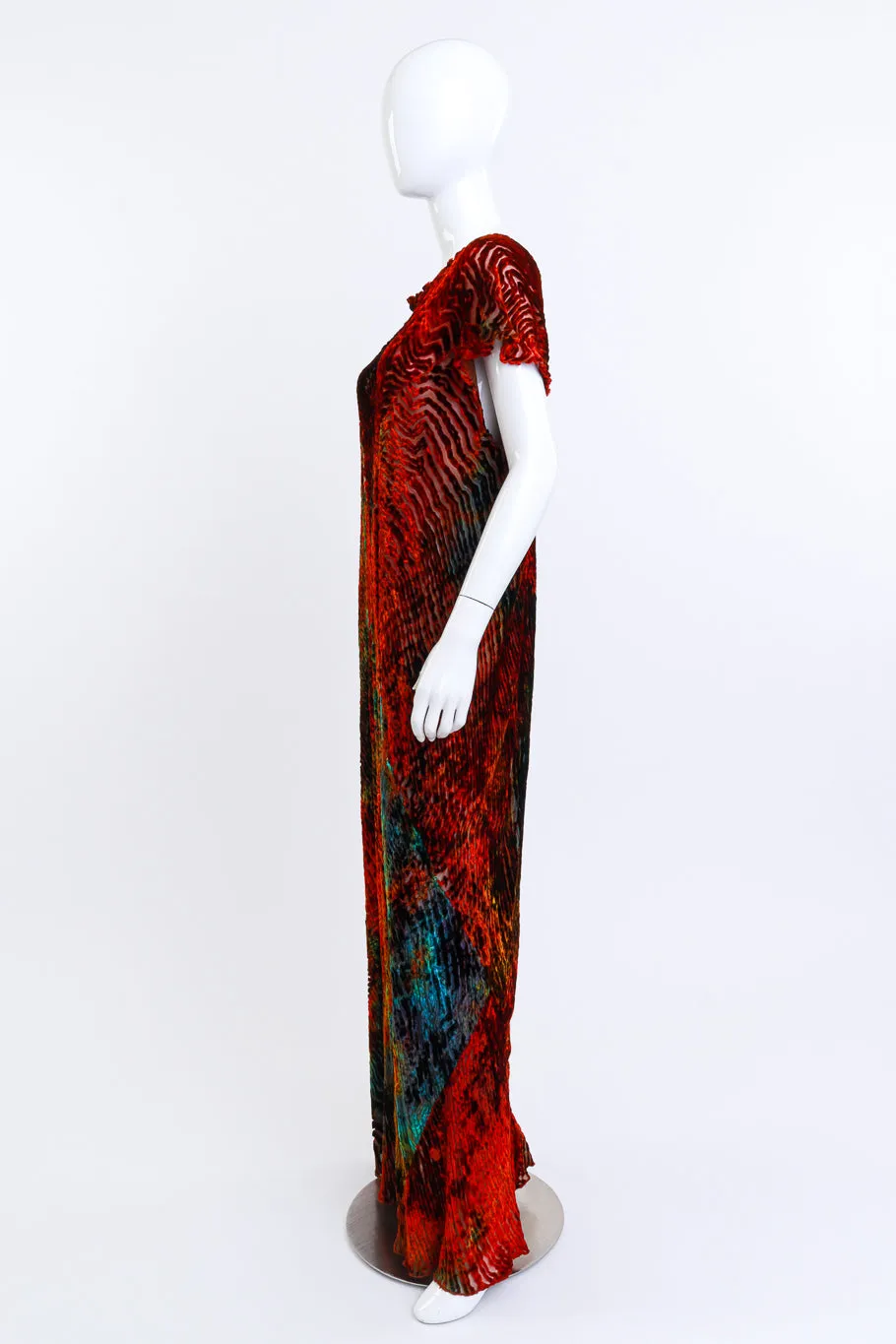 Shibori Velvet Burnout Maxi Dress