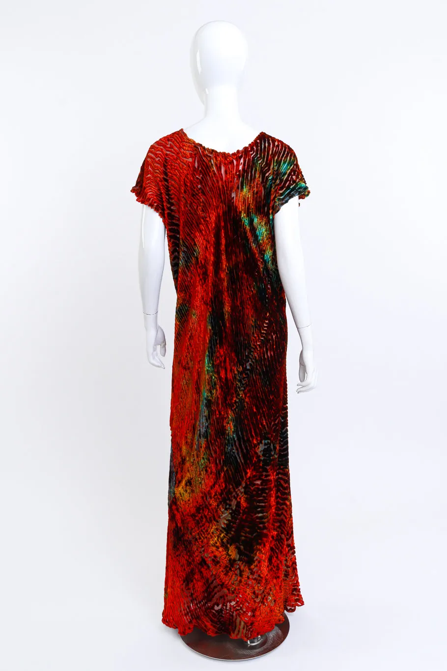 Shibori Velvet Burnout Maxi Dress