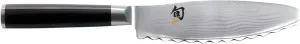Shun Classic 6-inch Ultimate Utility Versatile, Multifunction Knife with Proprietary VG-MAX Cutting Core and Stainless-Steel Damascus Cladding Handcrafted in Japan by Highly-Skilled, 6 Inch