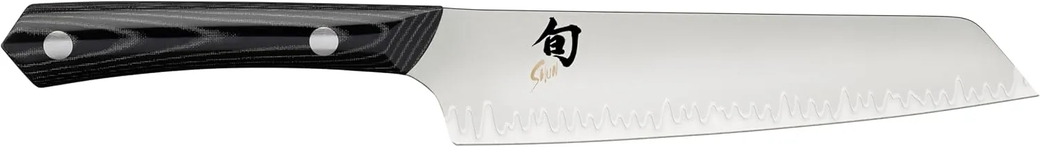 Shun Narukami 6.5" Master Utility Knife, Handcrafted Japanese Knife, Blue II Carbon Steel Core & San Mai Stainless Steel Cladding, Micarta Handle, Precision & Sharpness for Professional and Home Chefs
