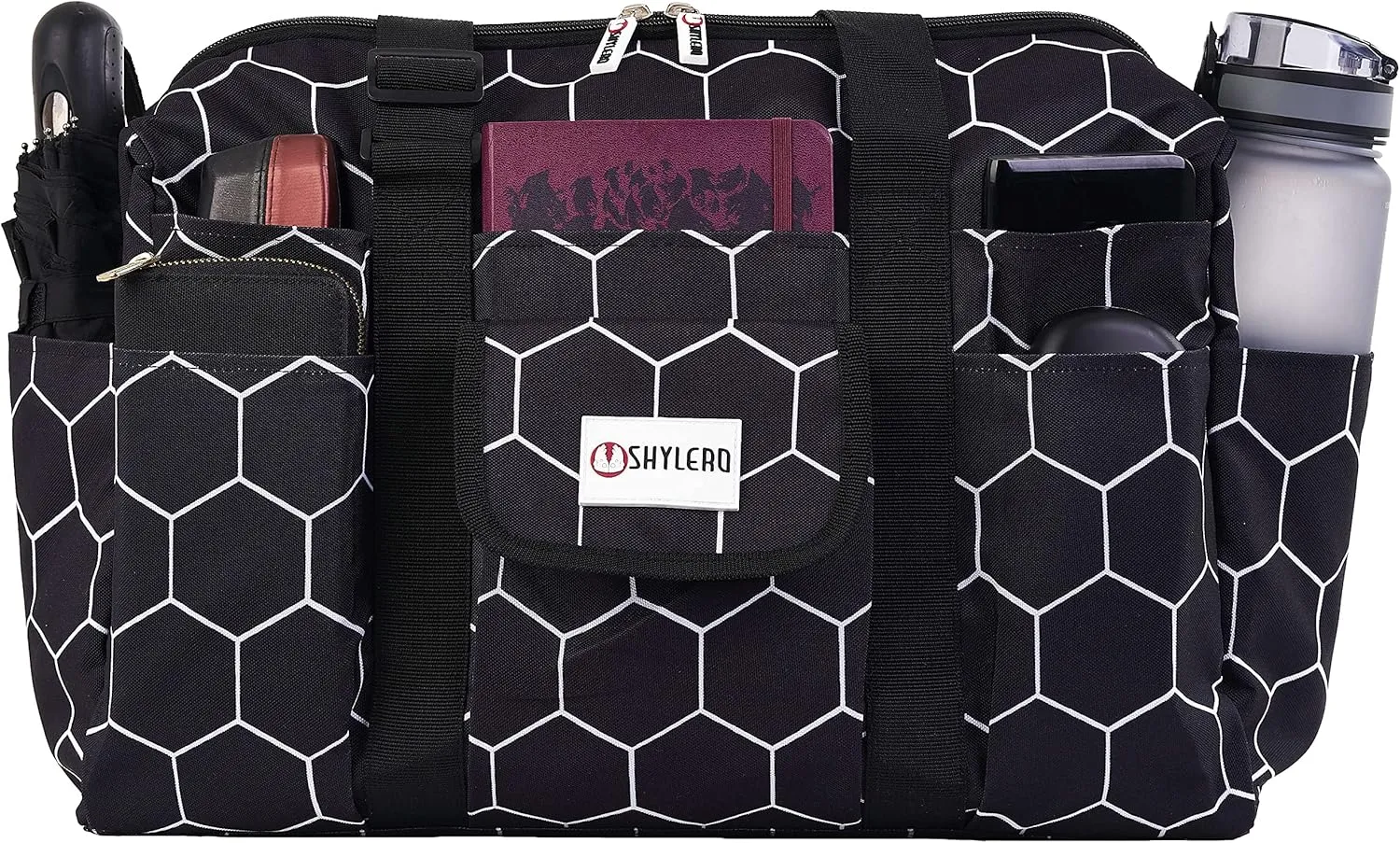 SHYLERO Nurse Bag with 21 Pockets - Big, Waterproof Medical Utility Tote for Daily Use