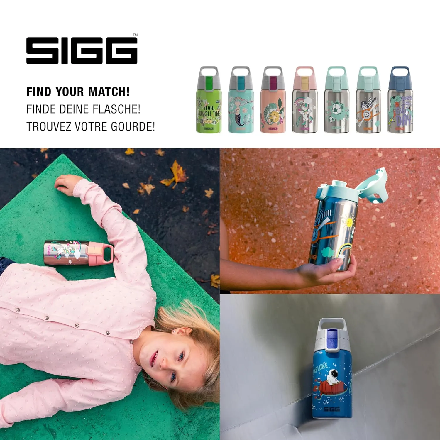 SIGG - Stainless Steel Kids Bottle - Shield One - Suitable For Carbonated Beverages - 17 Oz