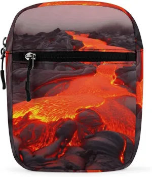 Simple Small Shoulder Bag,Red Lava Print Anti-theft Messenger Bag,casual Small Backpack,mini Crossbody Bag