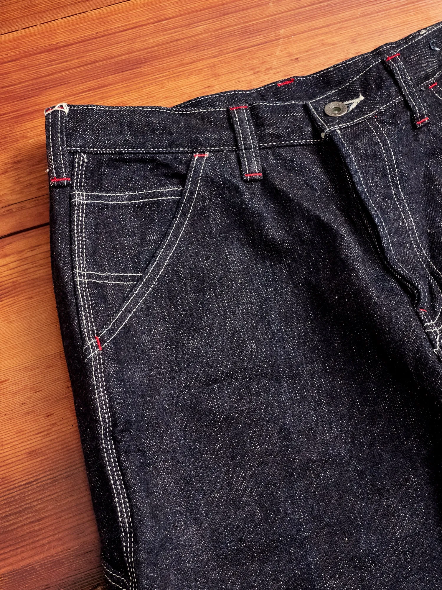 SJ310DX17oz "Zero Bushido" 17oz Selvedge Denim Work Pants - Wide Straight Fit
