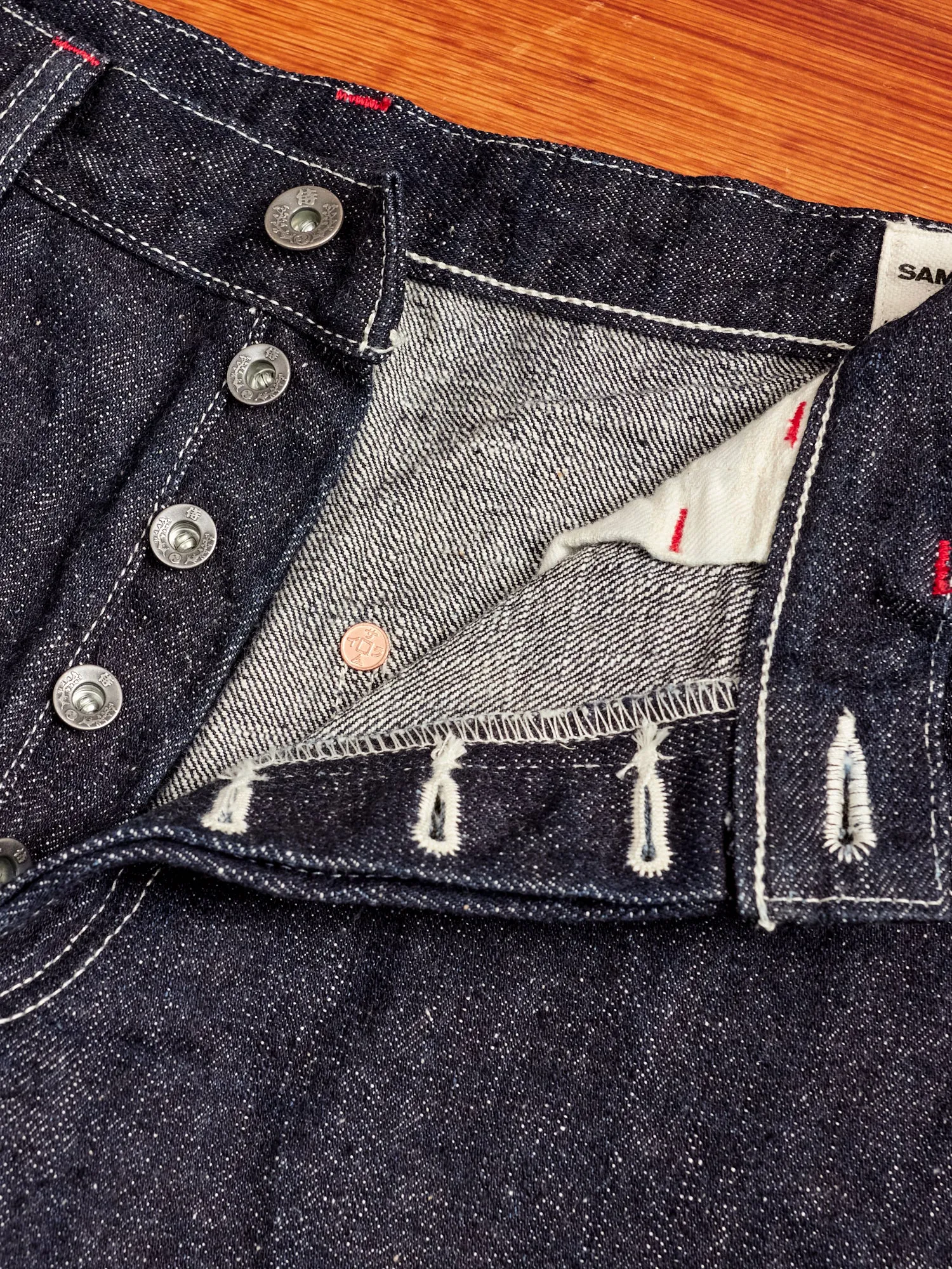 SJ310DX17oz "Zero Bushido" 17oz Selvedge Denim Work Pants - Wide Straight Fit