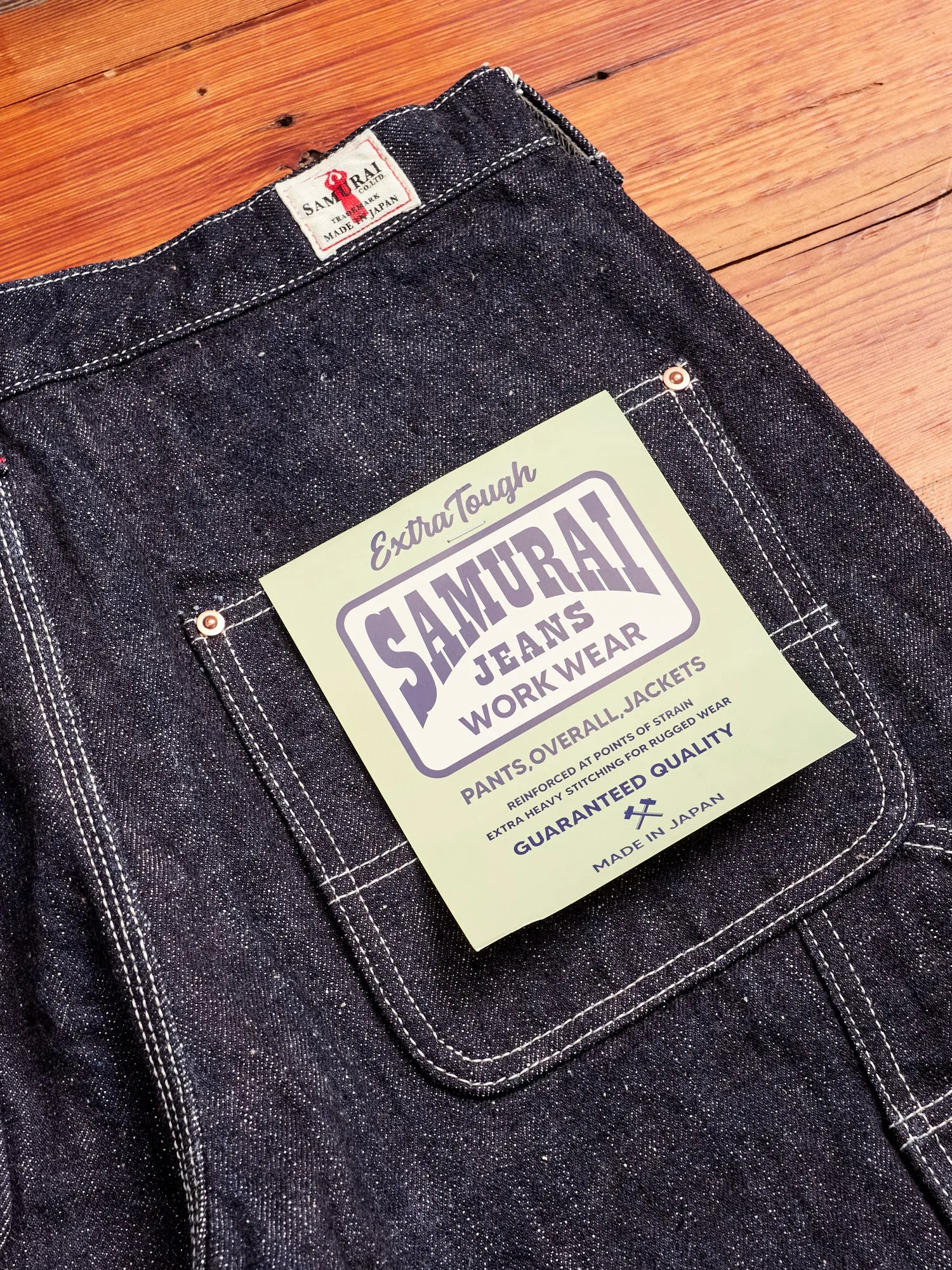 SJ310DX17oz "Zero Bushido" 17oz Selvedge Denim Work Pants - Wide Straight Fit