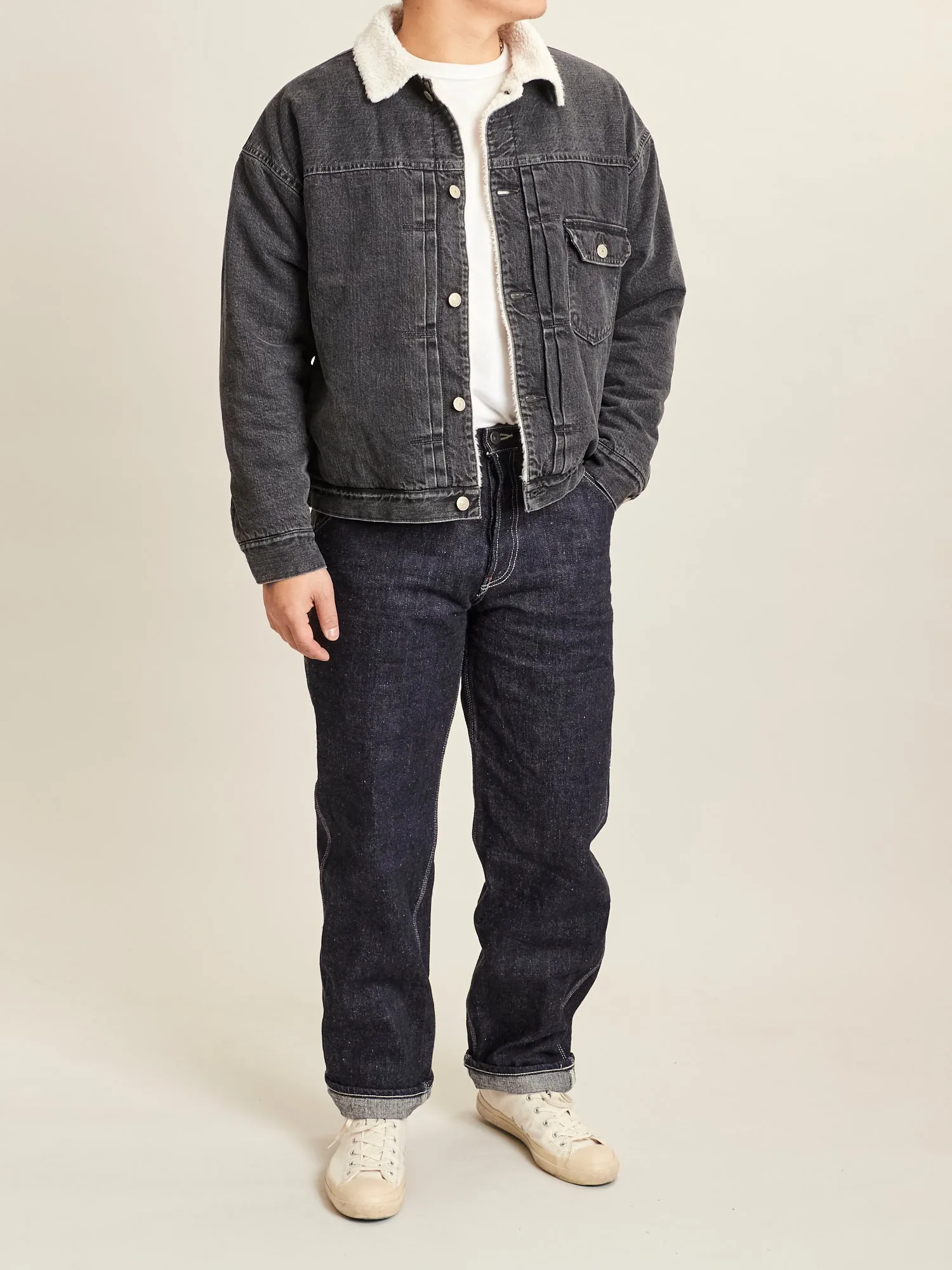 SJ310DX17oz "Zero Bushido" 17oz Selvedge Denim Work Pants - Wide Straight Fit