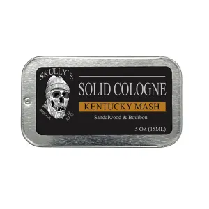 Skullys Beard Oil Solid Cologne Balm, Kentucky Mash (Sandalwood and Bourbon Fragrance) (0.5 oz) Concentrated Mens Cologne