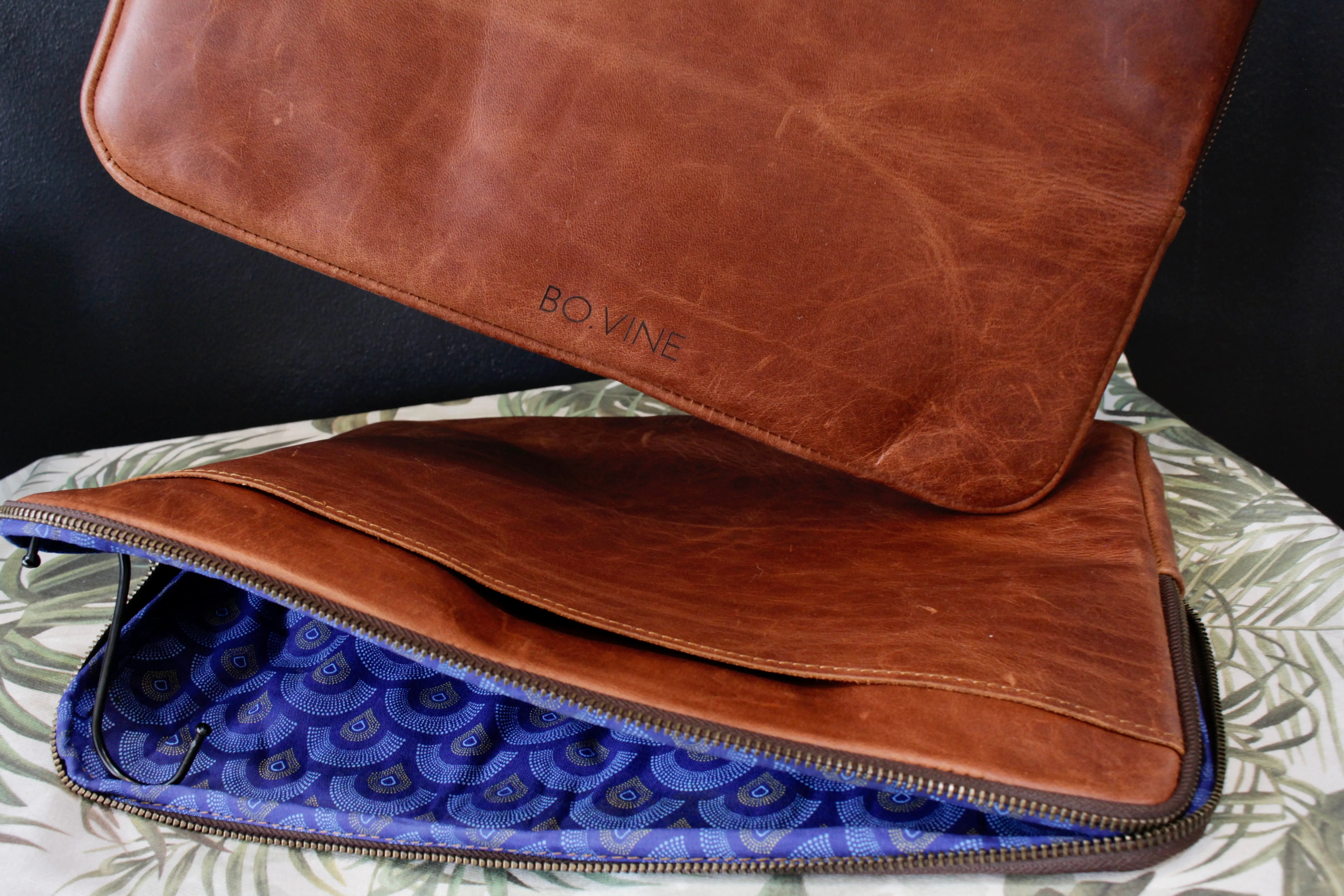 Sleek Leather Laptop Sleeve