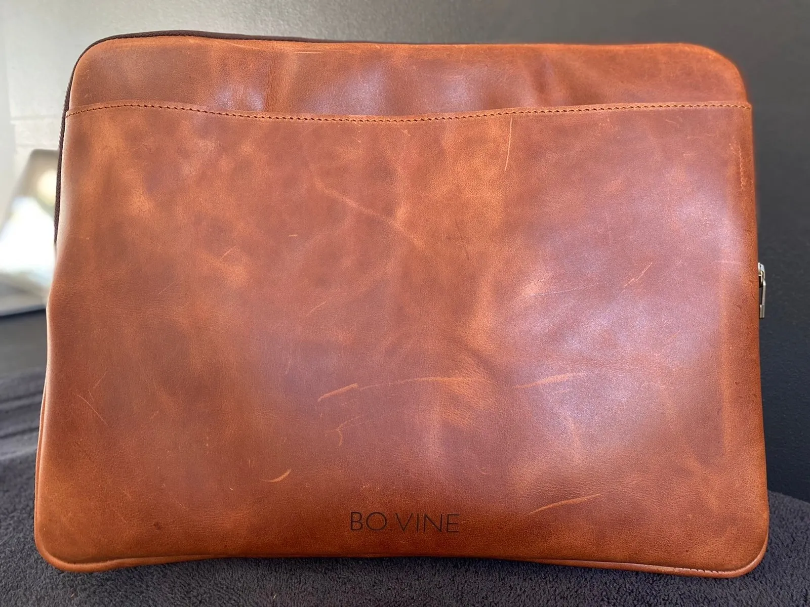 Sleek Leather Laptop Sleeve