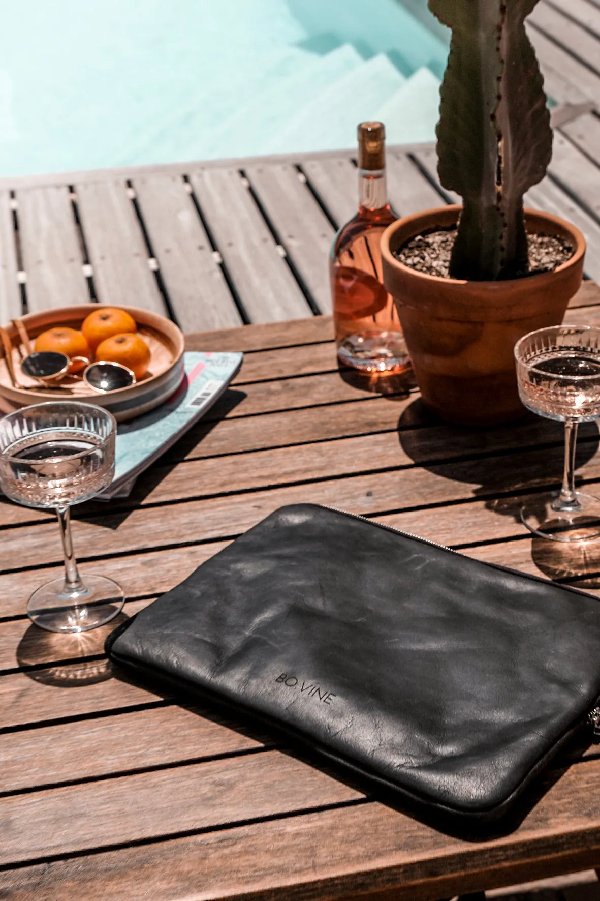 Sleek Leather Laptop Sleeve