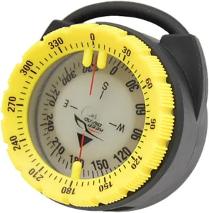 Small Compass - Magnetic Diving Compass, Compass Hose Mount | Small Pipe Clamp Diving Compass, 50m Magnetic Lightweight Glowing Compass with Side Window for Water Sports, Camping, Hiking, Kayak