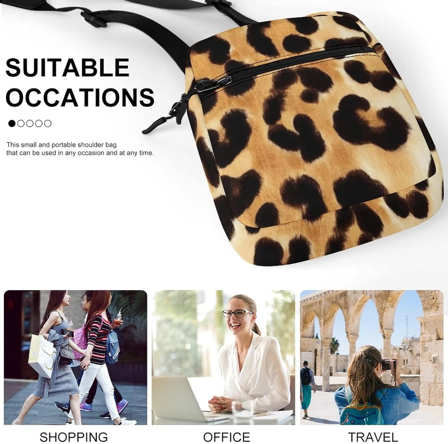 Small Crossbody Bag for Women, Casual Mini Shoulder Pouch Portable Travel Purse Cell Phone Bag