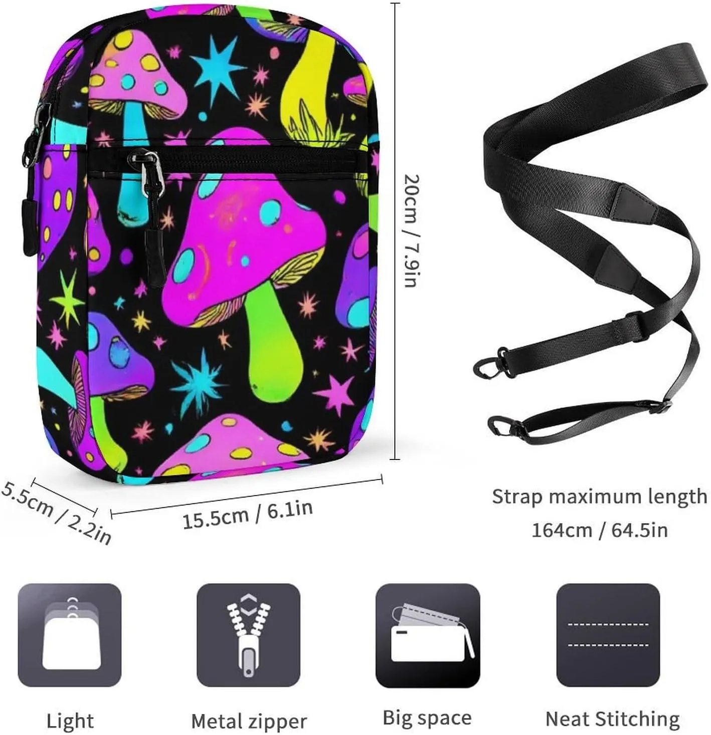 Small Crossbody Bag for Women, Casual Mini Shoulder Pouch Portable Travel Purse Cell Phone Bag