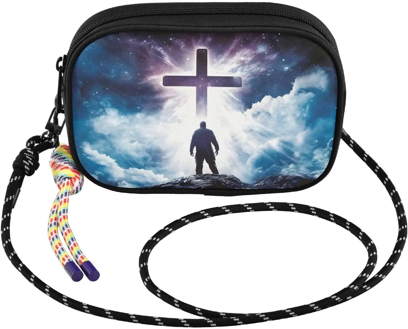 Small Crossbody Bags Cross Abstract Nebula for Women Cell Phone Purses Shoulder Bag Handbag with Adjustable Strap