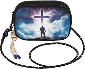 Small Crossbody Bags Cross Abstract Nebula for Women Cell Phone Purses Shoulder Bag Handbag with Adjustable Strap