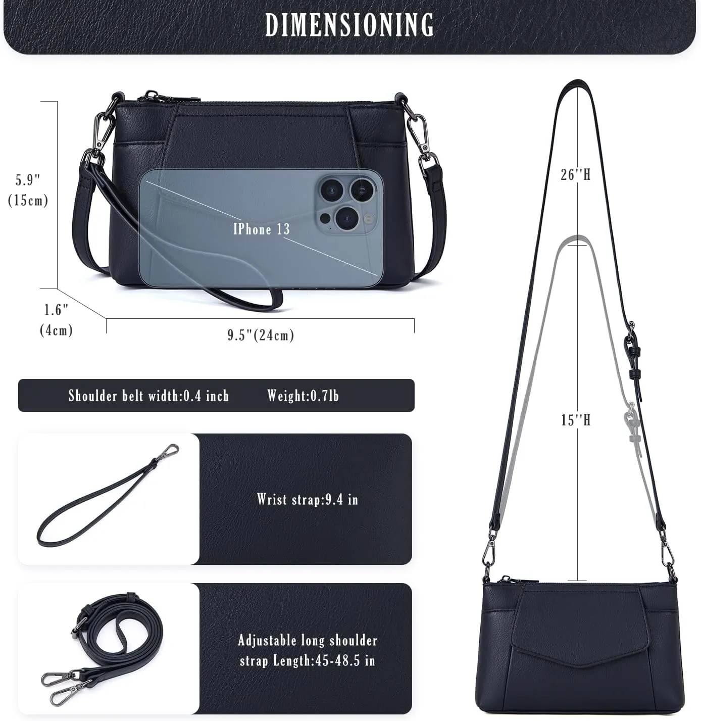 Small Crossbody Bags for Women, Cell Phone Bag Mini Over Wristlets Handbag Wallet Purse with Card Slots