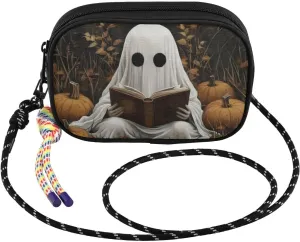 Small Crossbody Bags Halloween Spirit Read Book for Women Cell Phone Purses Shoulder Bag Handbag with Adjustable Strap