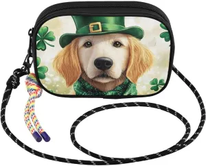 Small Crossbody Bags Patricks Day Dog Clover for Women Cell Phone Purses Women's Shoulder Handbag Wallet Purse