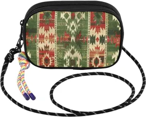 Small Crossbody Bags Tribe Pattern Abstract Colorful for Women Cell Phone Purses Shoulder Bag Handbag with Adjustable Strap