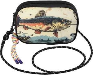 Small Crossbody Bags Trout Fishing Vintage for Women Cell Phone Purses Women's Shoulder Handbag Wallet Purse