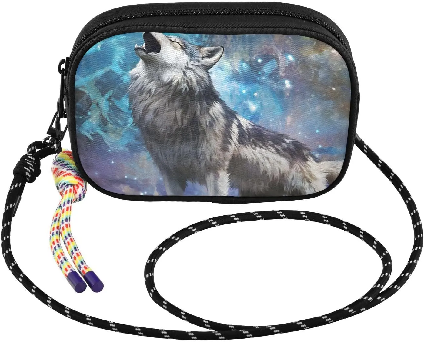 Small Crossbody Bags Wolf Roar Abstract Nebula for Women Cell Phone Purses Shoulder Bag Handbag with Adjustable Strap