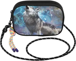 Small Crossbody Bags Wolf Roar Abstract Nebula for Women Cell Phone Purses Shoulder Bag Handbag with Adjustable Strap