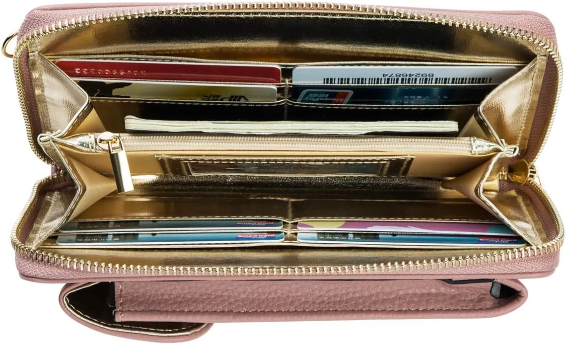 Small Crossbody Purse Cell Phone Wristlet Wallet for Women RFID