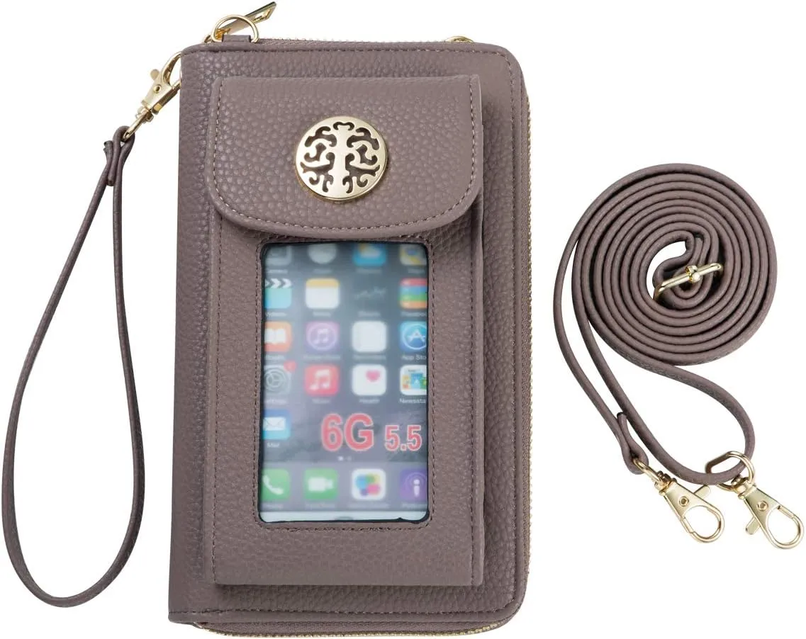 Small Crossbody Purse Cell Phone Wristlet Wallet for Women RFID