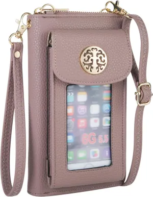 Small Crossbody Purse Cell Phone Wristlet Wallet for Women RFID