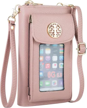 Small Crossbody Purse Cell Phone Wristlet Wallet for Women RFID