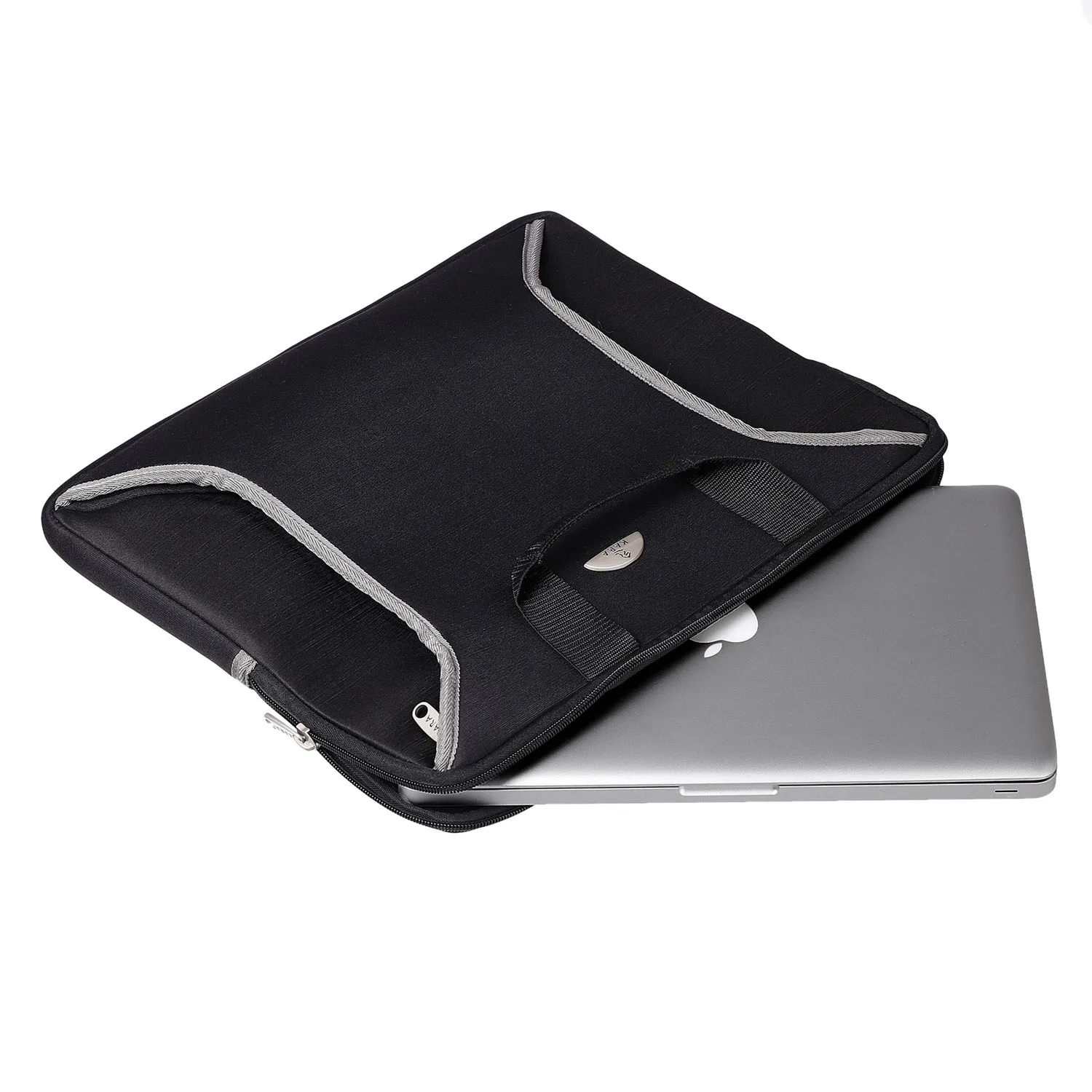 Smart Black Unisex Nylon Laptop Sleeve