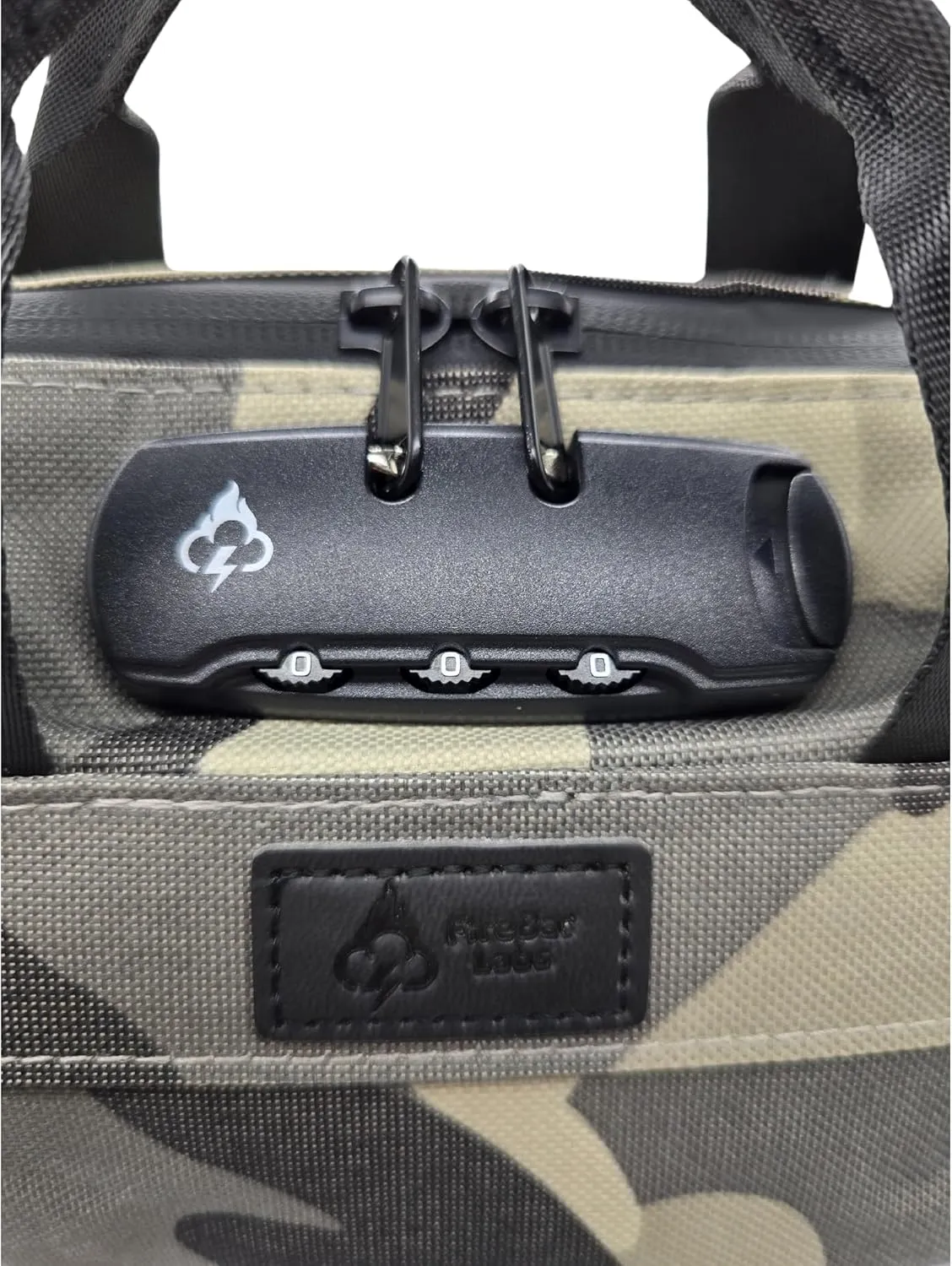Smell Proof Duffle Bag with Anti Theft Combo Lock, Removable Shoulder Strap, Water Resistant, Ultra Durable Double Gasket Zippers   Premium Hardware (Grey Camo, 9-Inch (9" x 5" x 4"))