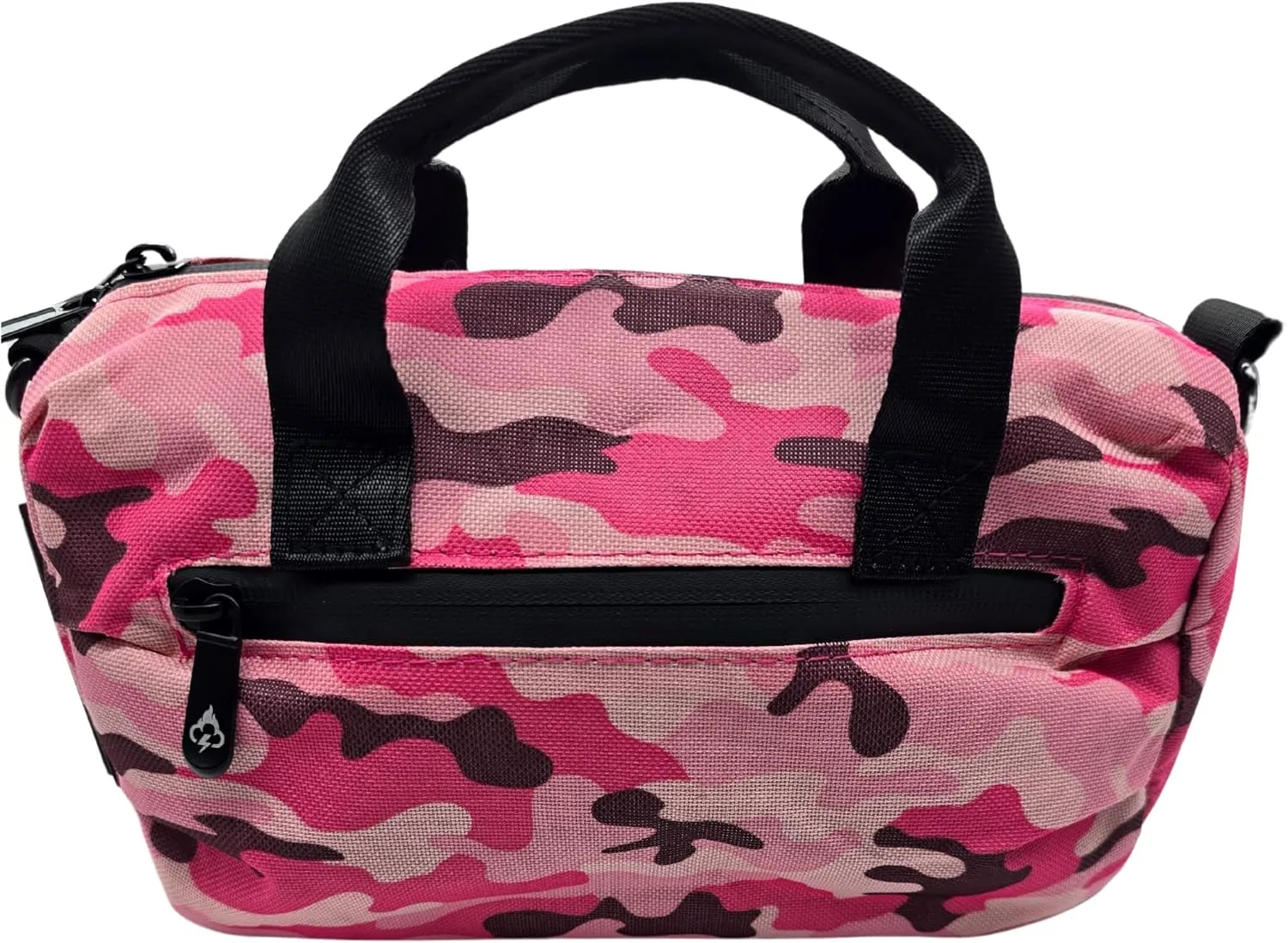 Smell Proof Duffle Bag with Anti Theft Combo Lock, Removable Shoulder Strap, Water Resistant, Ultra Durable Double Gasket Zippers   Premium Hardware (Pink Camo, 9-Inch (9" x 5" x 4"))