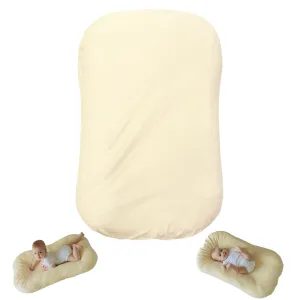 Snuggle Style Baby Nest, Baby Lounger, Organic Cotton Lounger for Baby, Breathable Portable Secure - Snuggle Collection (Cream)