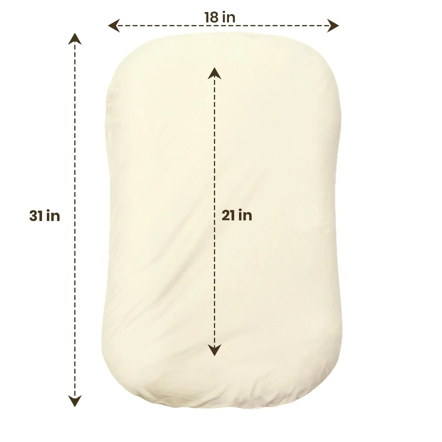 Snuggle Style Baby Nest, Baby Lounger, Organic Cotton Lounger for Baby, Breathable Portable Secure - Snuggle Collection (Cream)