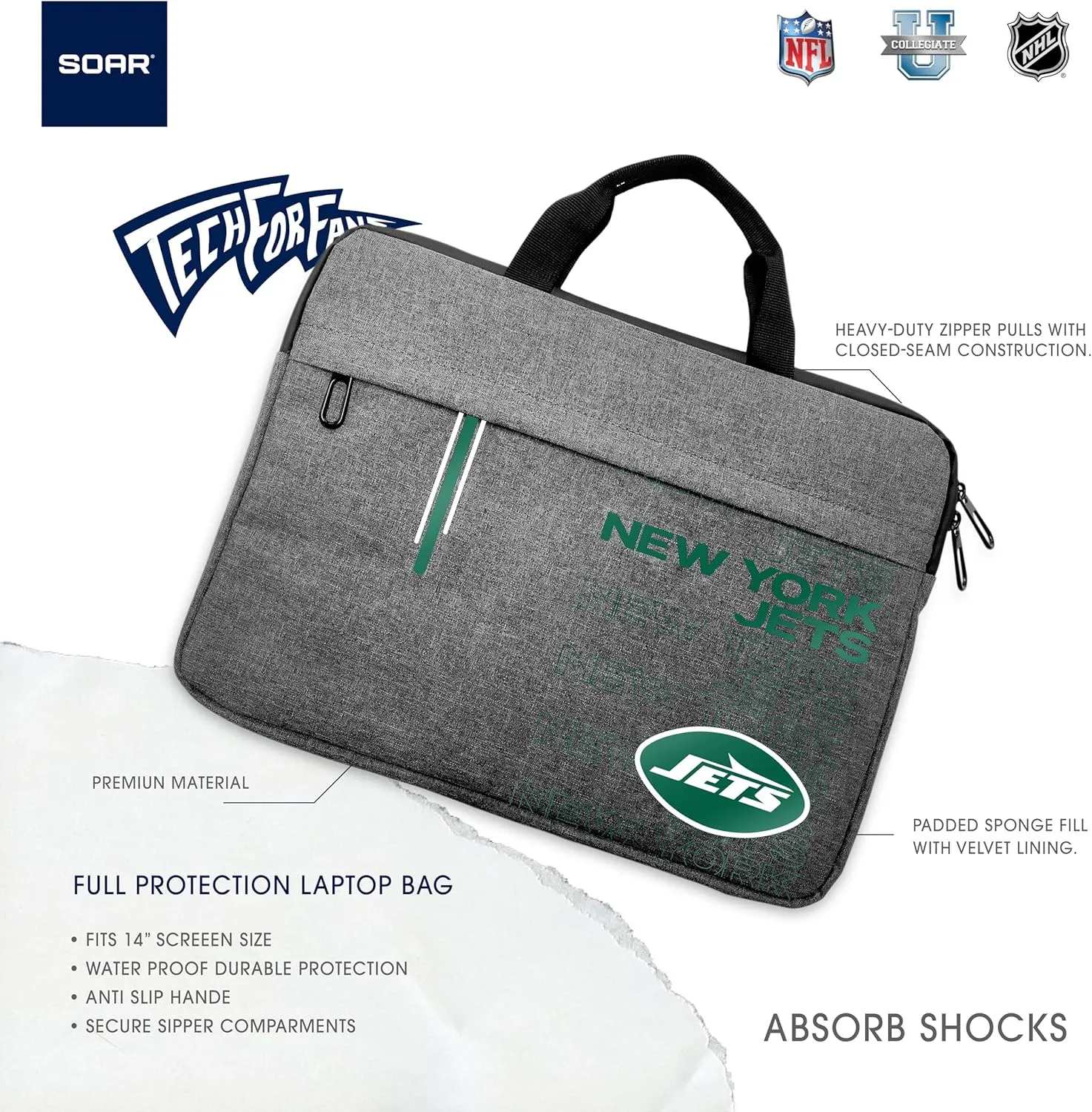 SOAR NFL 13 Inch Laptop Sleeve