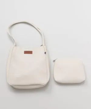 Soft Leather Handbag & Pouch Set