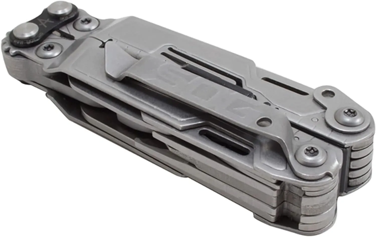 SOG PowerPint Mini Compact Stainless Steel Multi-Tool |18 Lightweight Specialty Tools & SOG Multitool Pliers Pocket Knife, Stone Wash