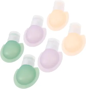 SOIMISS 6Pcs Travel Silicone Bottles Refillable Squeezable Toiletries Tubes for Shampoo Lotion and Shower Gel Lightweight Leak for Travel