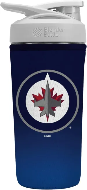 Sok It Botl Sok NHL Protein Blender Shaker Bottle Sleeve Insulated Neoprene Cover (Winnipeg Jets, Fits 28oz Blender)