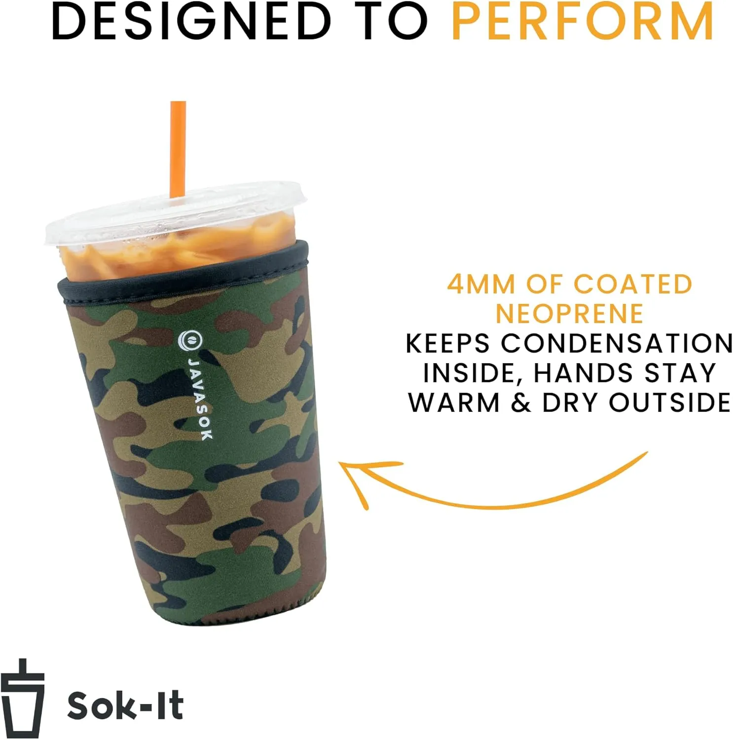 Sok It JavaSok NHL Iced Coffee & Cold Soda Insulated Neoprene Cup Sleeve (Montreal Canadiens, Large: 30-32oz)