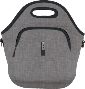 Sok It Lunch Tote Zippered Bag Insulated Neoprene Caddy (Anthracite, X-Large 6.5 Quart Lunch Tote)