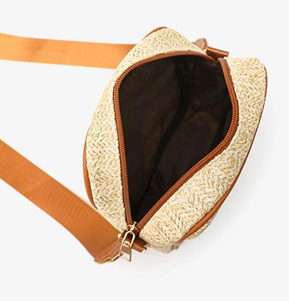 Solyinne Straw Bags for Women Small Crossbody Bag Woven Purse Cute Shoulder Bags for Travel Beach Summer Designer Trendy