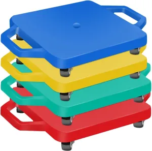 Sports Scooter Board with Handles, Floor Scooter, Sitting Scooter Board for Kids Sports Activities, Age: Over 6 Years Old